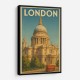 London Travel Poster St. Pauls Cathedral Wall Art