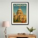 London Travel Poster St. Pauls Cathedral Wall Art
