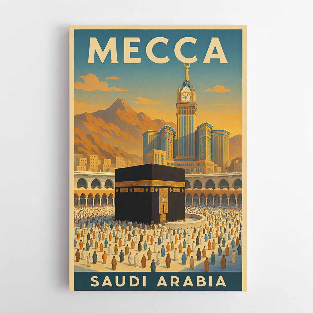 Mecca Saudi Arabia Travel Poster 1 Wall Art