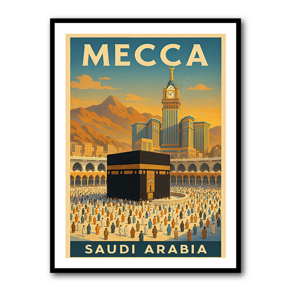 Mecca Saudi Arabia Travel Poster 1 Wall Art