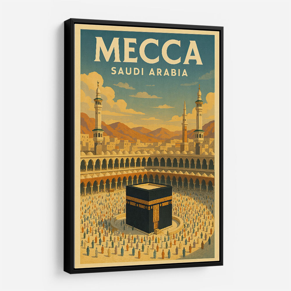 Mecca Saudi Arabia Travel Poster Wall Art