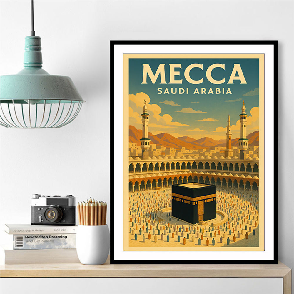 Mecca Saudi Arabia Travel Poster Wall Art