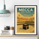 Mecca Saudi Arabia Travel Poster Wall Art