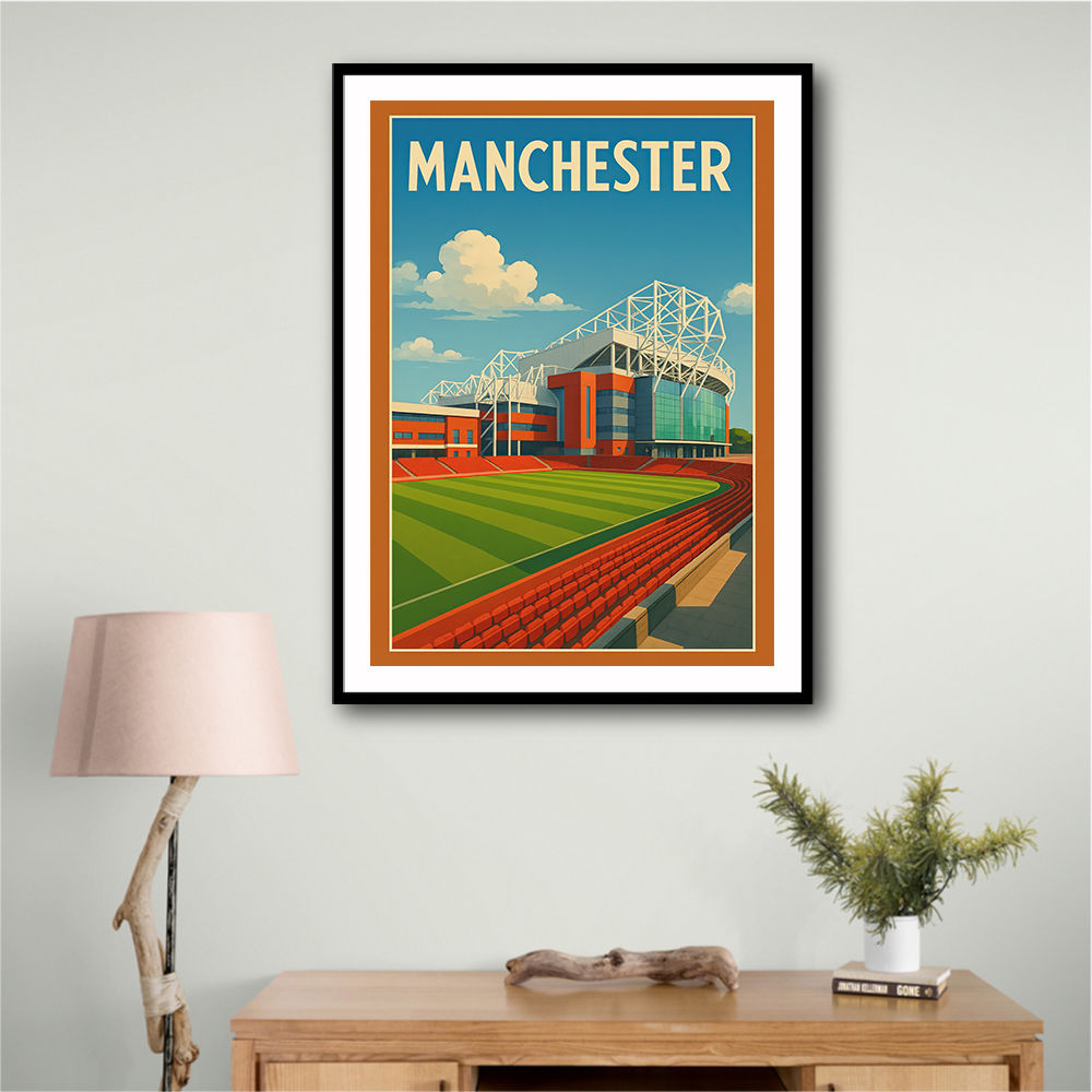 Old Trafford Manchester Poster Wall Art