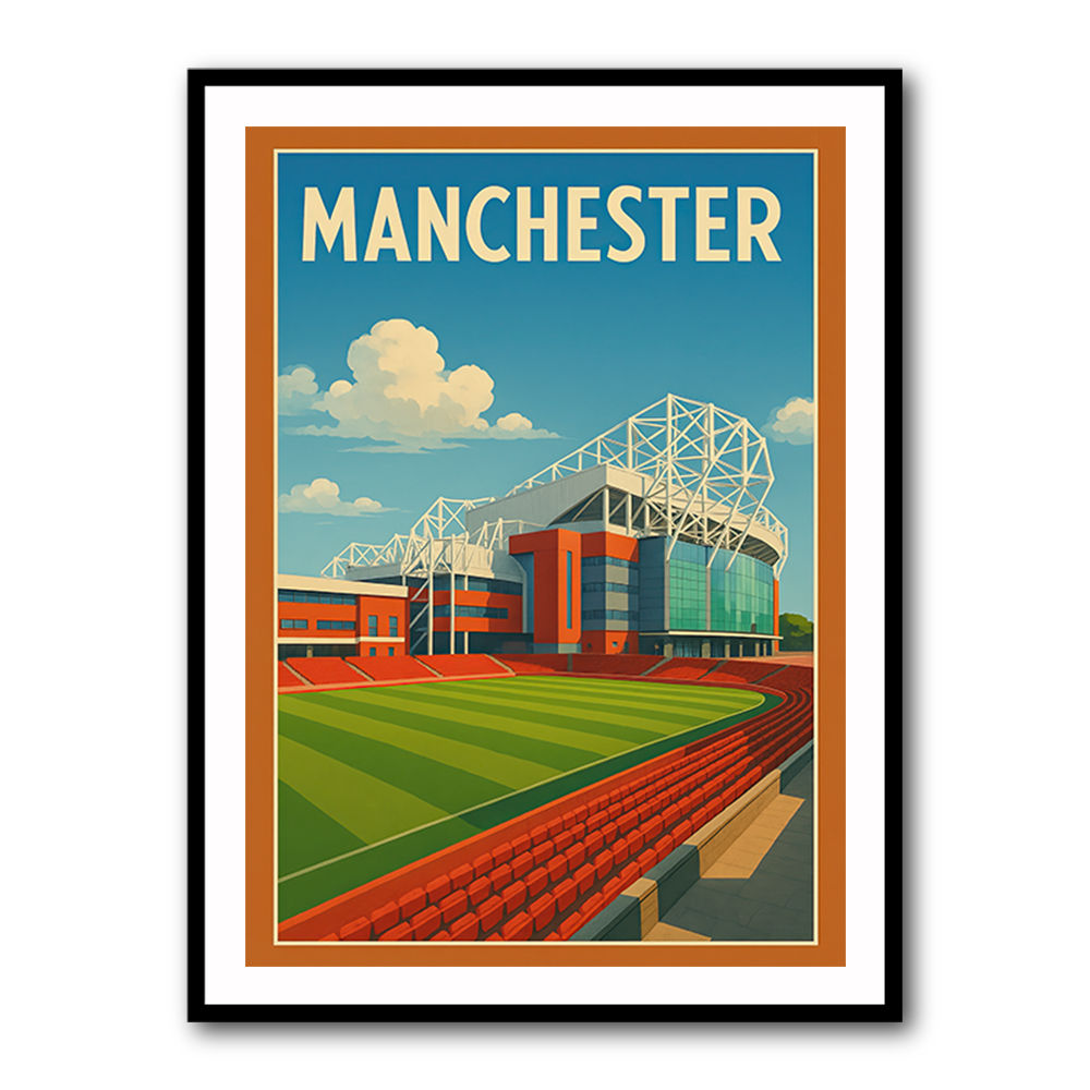 Old Trafford Manchester Poster Wall Art