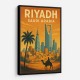 Riyadh Saudi Arabia Travel Poster 1 Wall Art