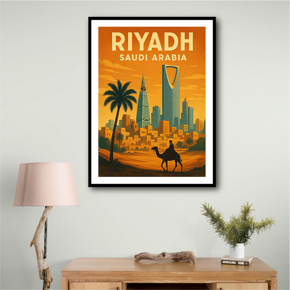 Riyadh Saudi Arabia Travel Poster 1 Wall Art