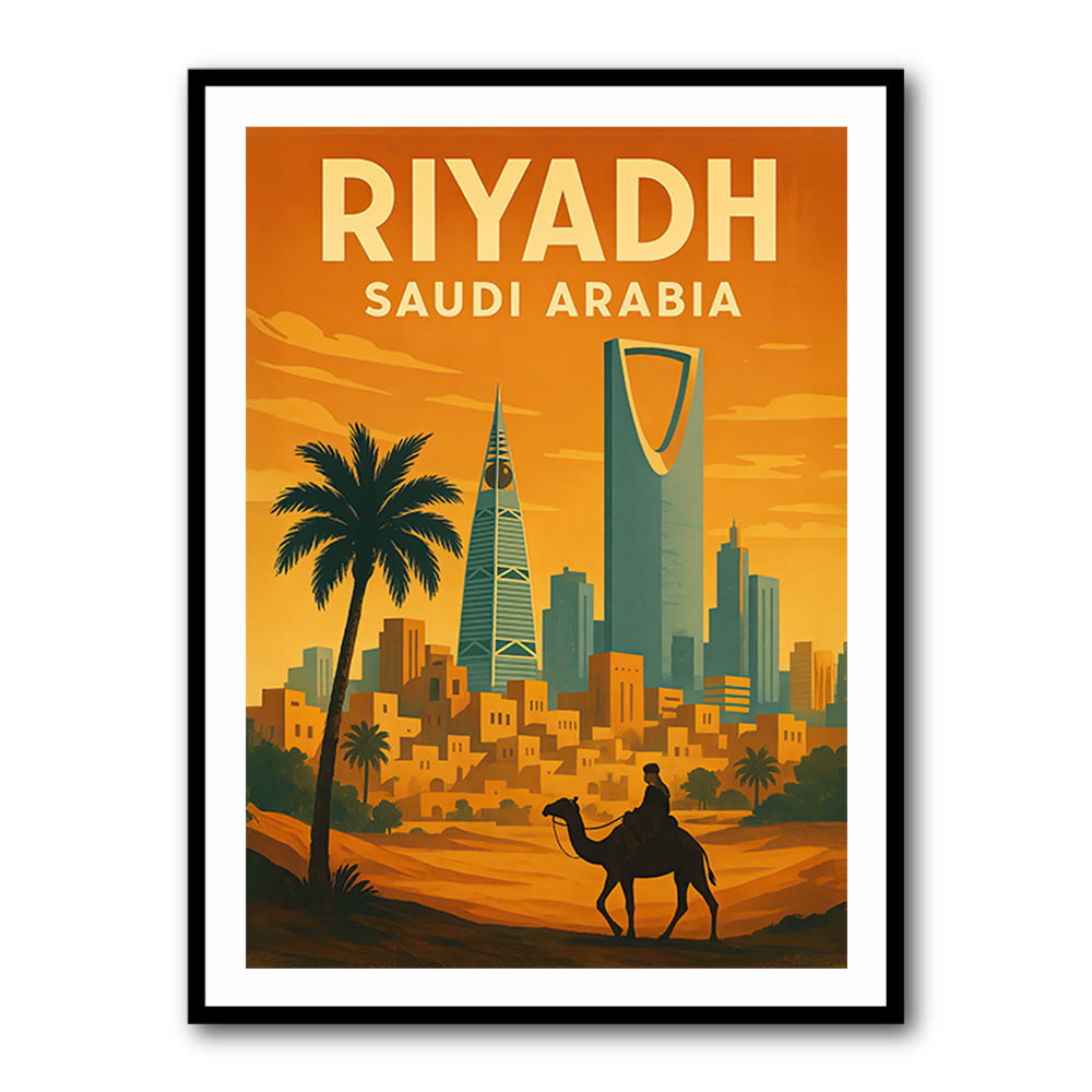Riyadh Saudi Arabia Travel Poster 1 Wall Art