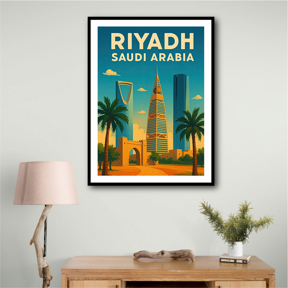 Riyadh Saudi Arabia Travel Poster Wall Art