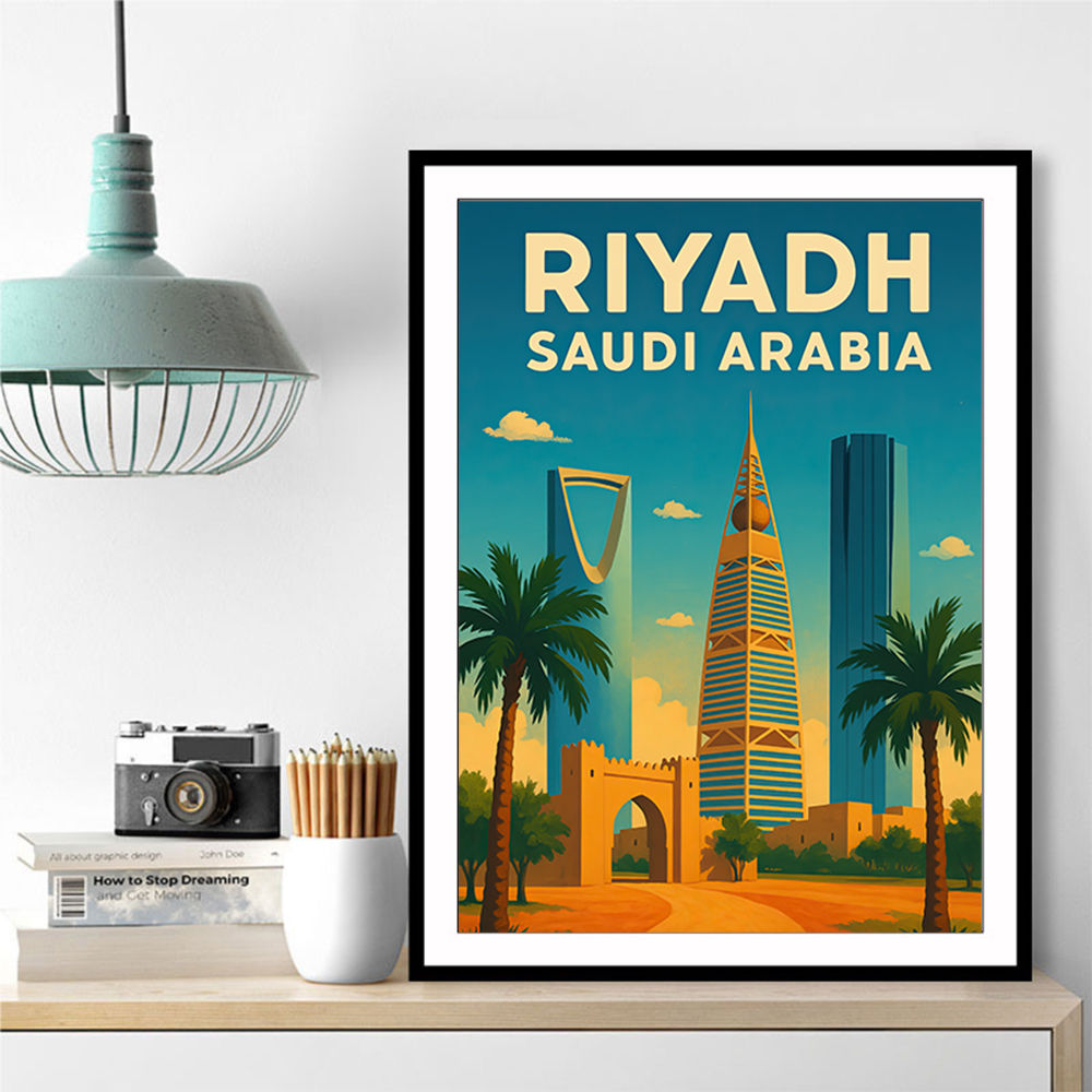 Riyadh Saudi Arabia Travel Poster Wall Art