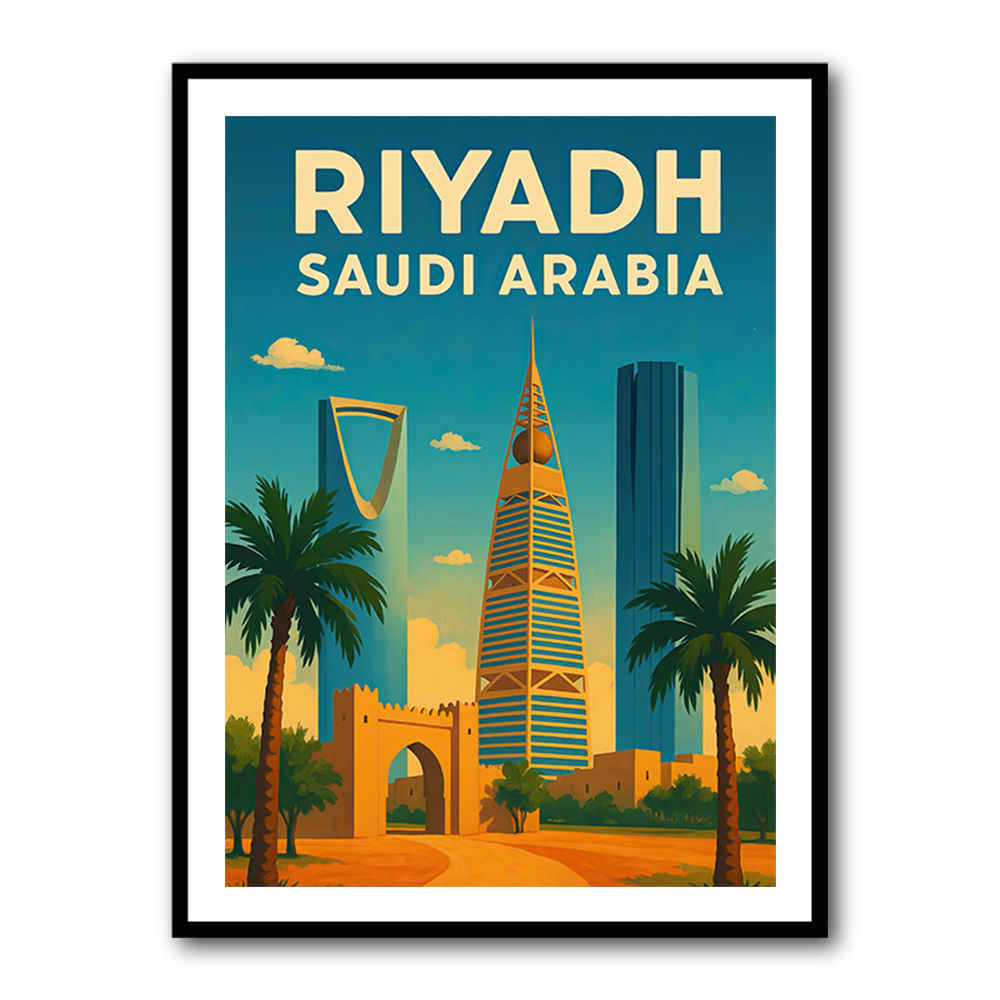 Riyadh Saudi Arabia Travel Poster Wall Art