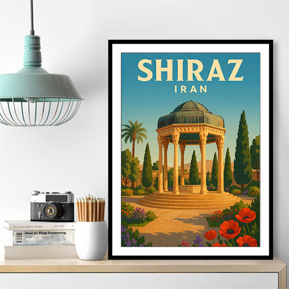 Shiraz Iran Travel Poster Wall Art