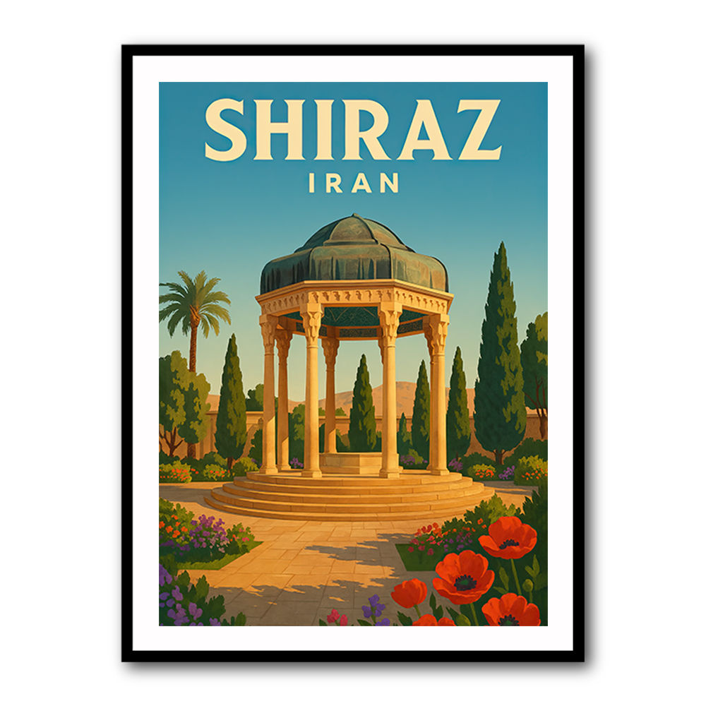 Shiraz Iran Travel Poster Wall Art