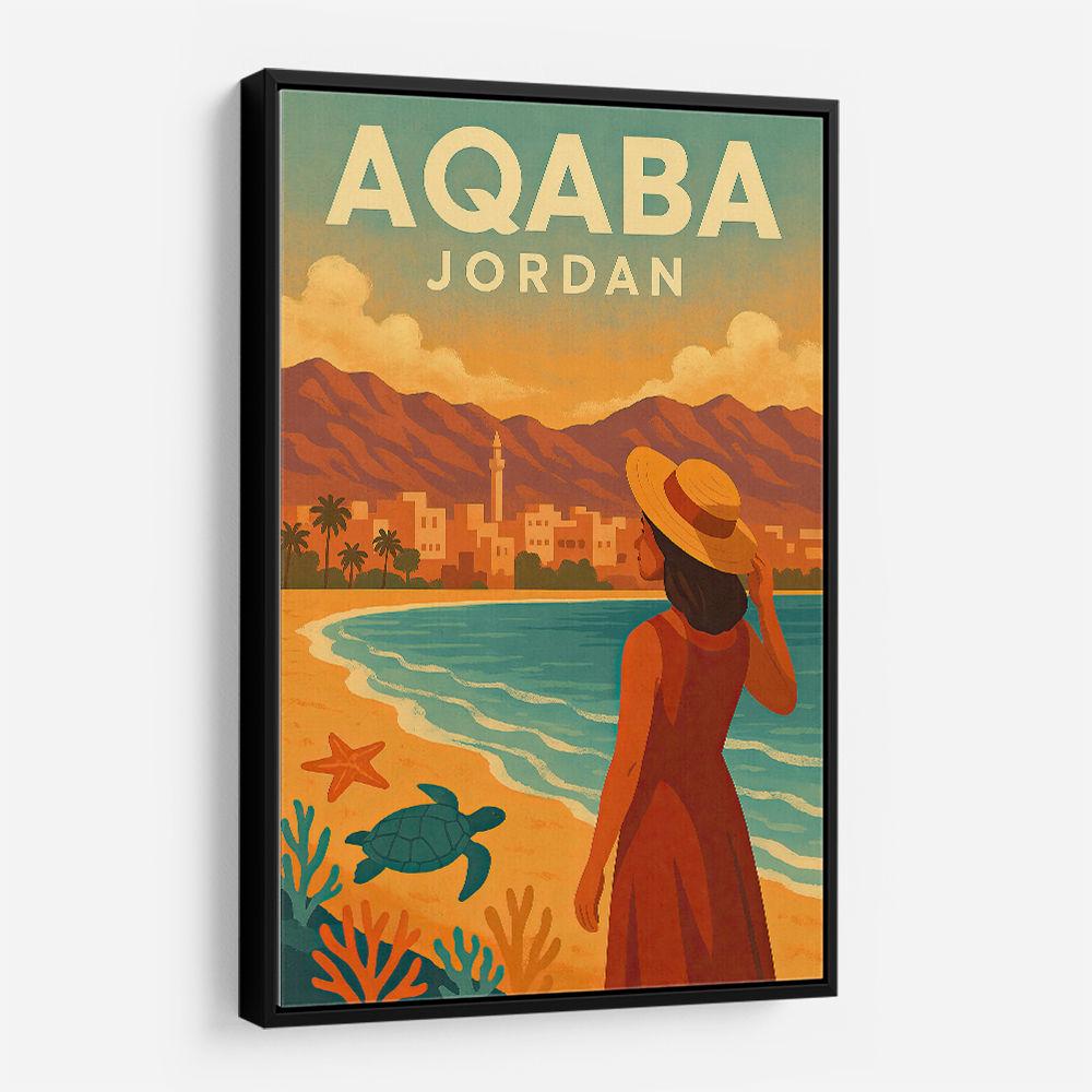 Aqaba Jordan Travel Poster 1 Wall Art