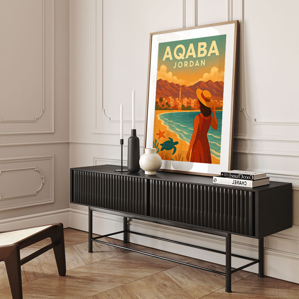 Aqaba Jordan Travel Poster 1 Wall Art