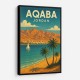 Aqaba Jordan Travel Poster Wall Art