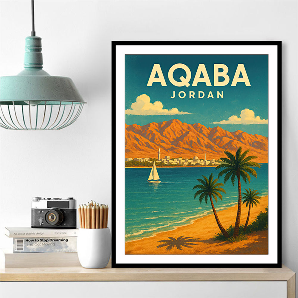 Aqaba Jordan Travel Poster Wall Art