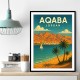 Aqaba Jordan Travel Poster Wall Art