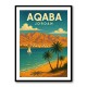 Aqaba Jordan Travel Poster Wall Art