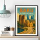 Baku Travel Poster 1 Wall Art