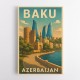 Baku Travel Poster Wall Art