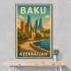 Baku Travel Poster Wall Art