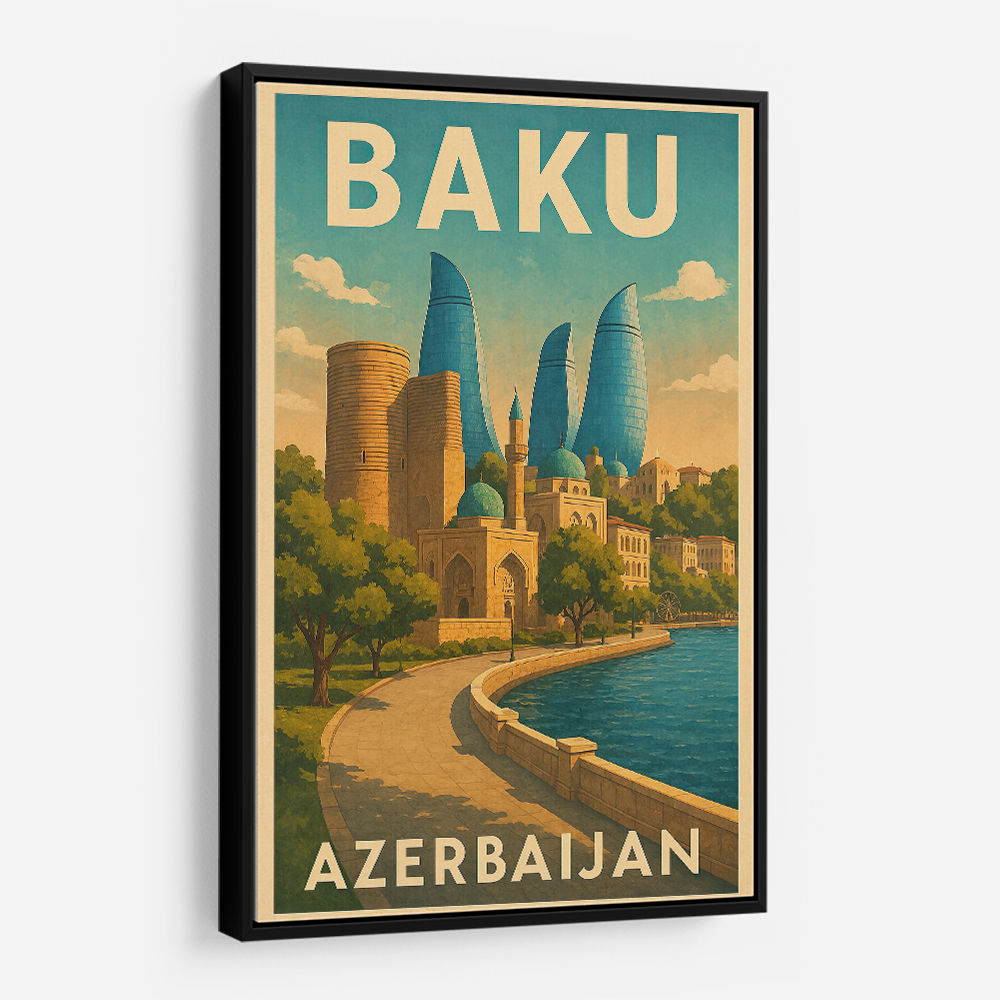 Baku Travel Poster Wall Art