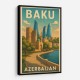 Baku Travel Poster Wall Art