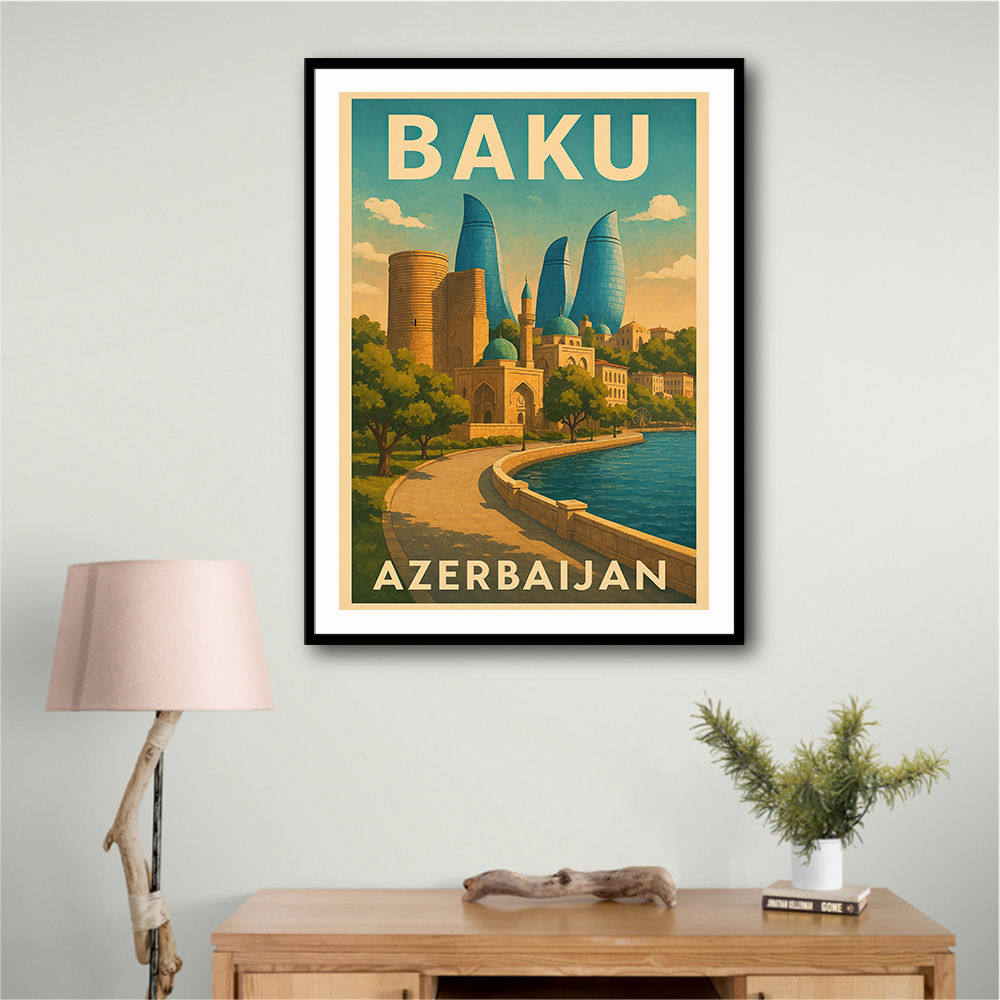 Baku Travel Poster Wall Art