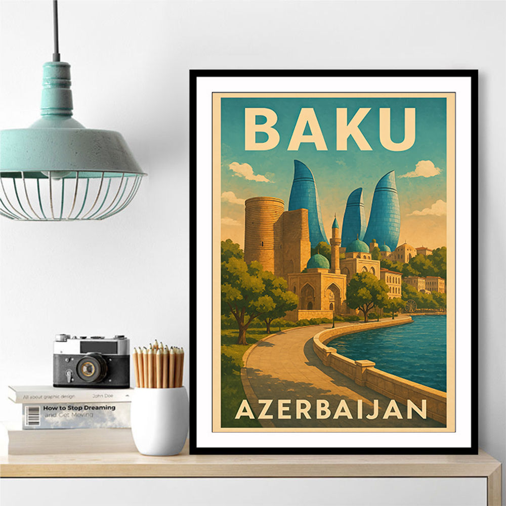 Baku Travel Poster Wall Art