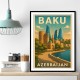 Baku Travel Poster Wall Art