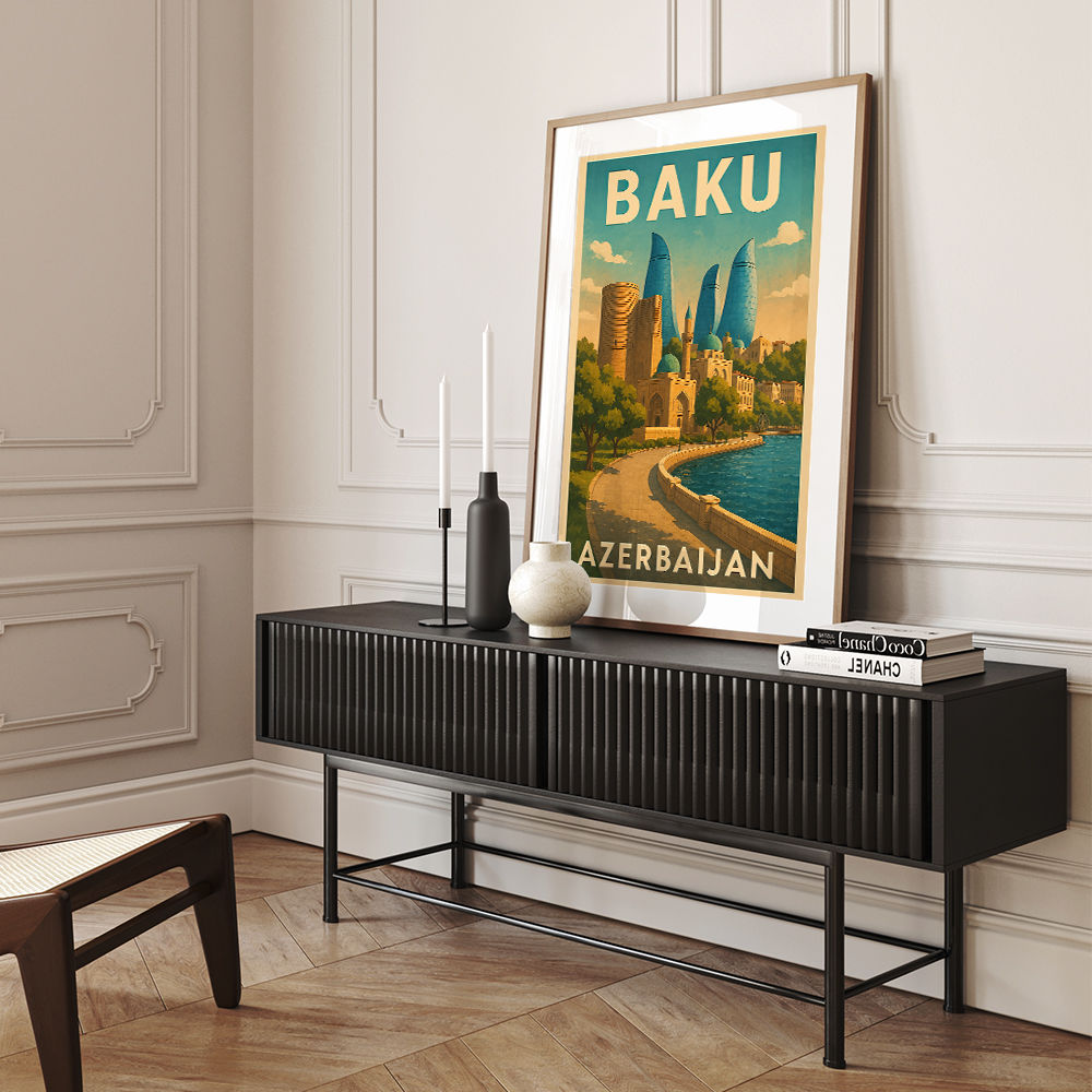 Baku Travel Poster Wall Art