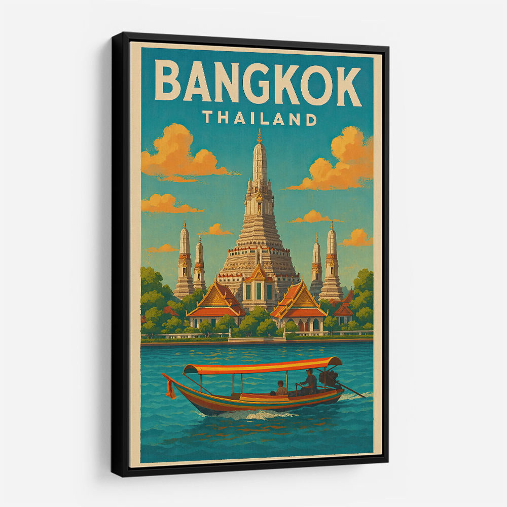 Bangkok Thailand Travel Poster 1 Wall Art