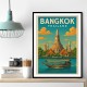 Bangkok Thailand Travel Poster 1 Wall Art