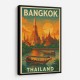 Bangkok Thailand Travel Poster Wall Art