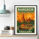 Bangkok Thailand Travel Poster Wall Art