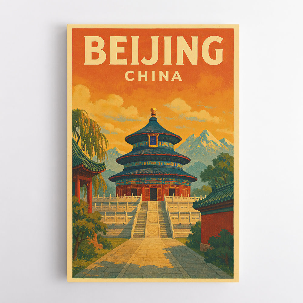 Beijing China Travel Poster 1 Wall Art