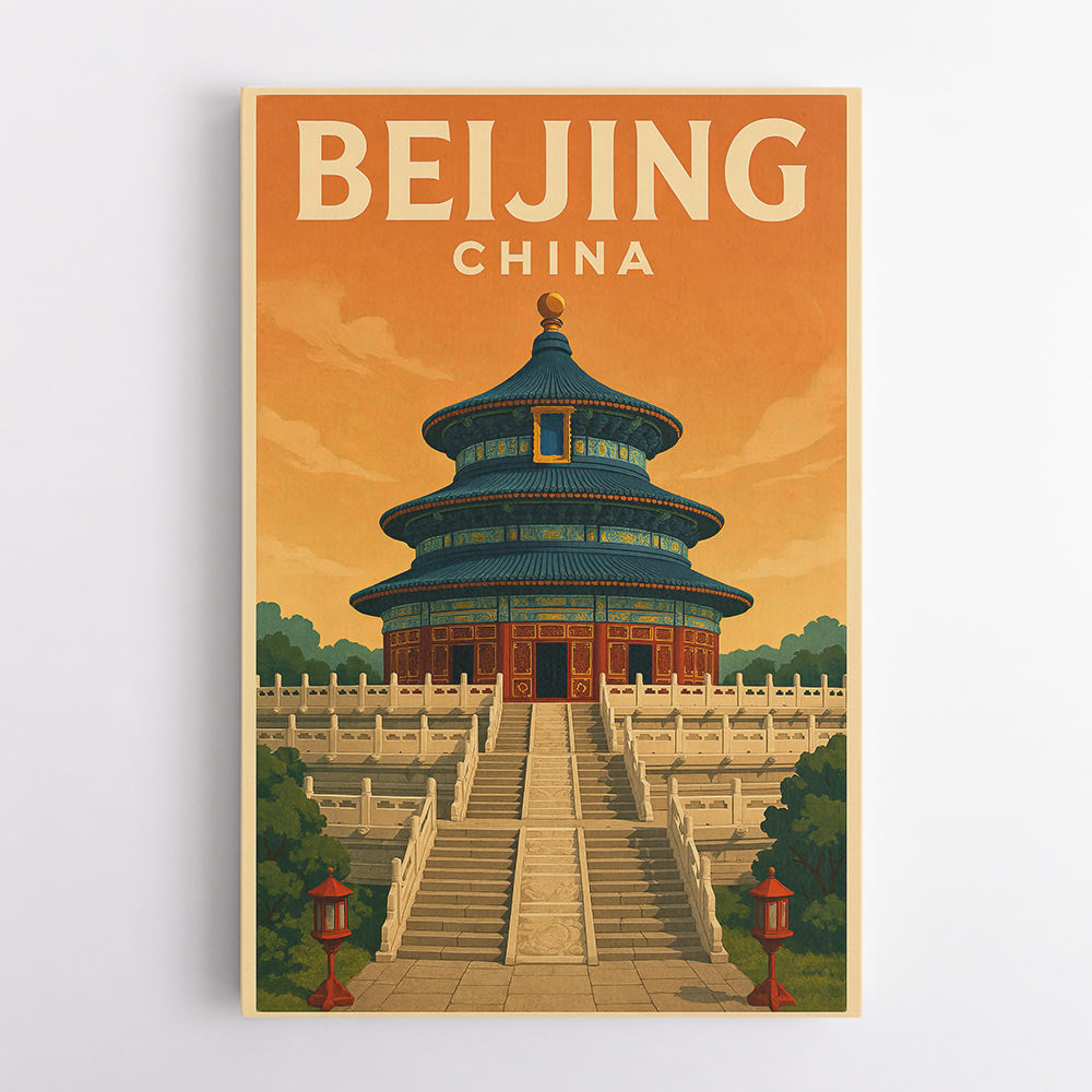 Beijing China Travel Poster Wall Art