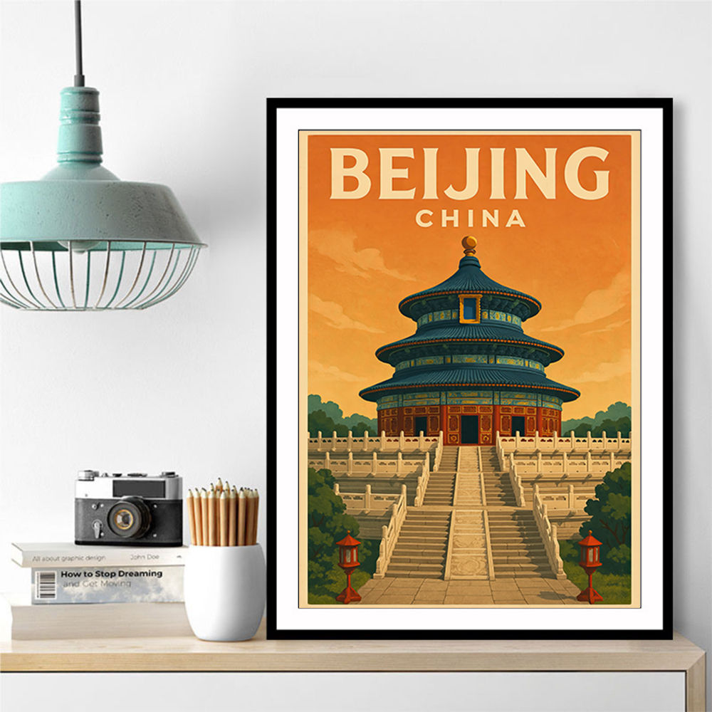 Beijing China Travel Poster Wall Art