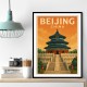 Beijing China Travel Poster Wall Art