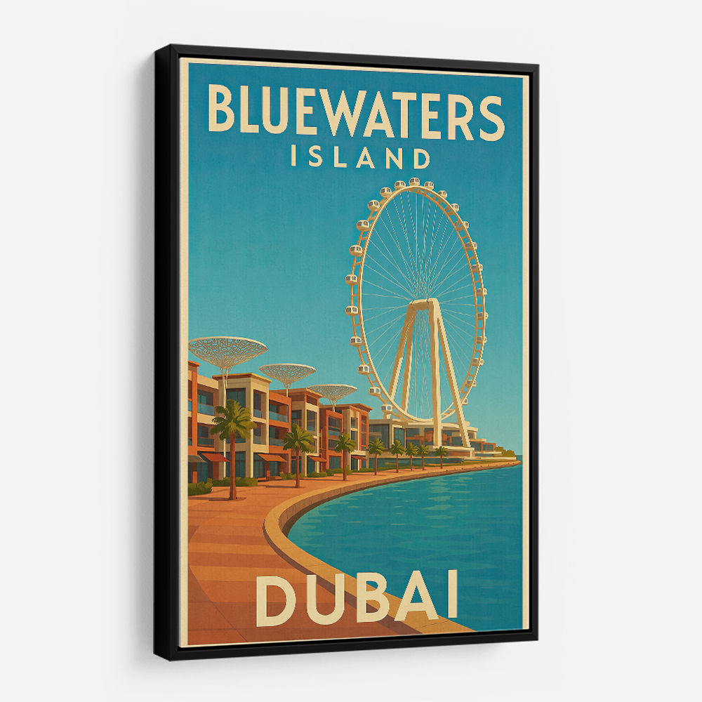 Bluewaters Island Dubai Poster 1 Wall Art