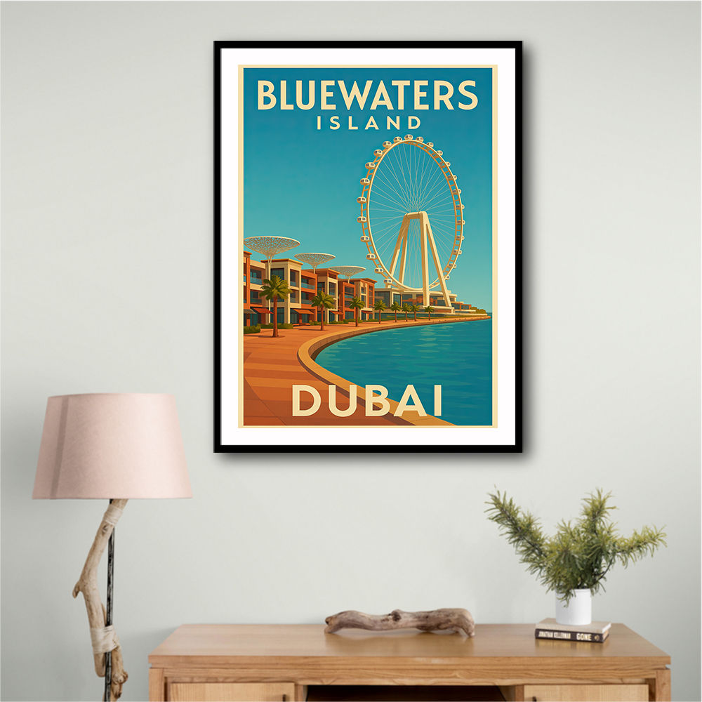 Bluewaters Island Dubai Poster 1 Wall Art
