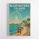 Bluewaters Island Dubai Poster Wall Art