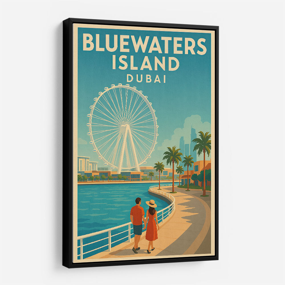 Bluewaters Island Dubai Poster Wall Art