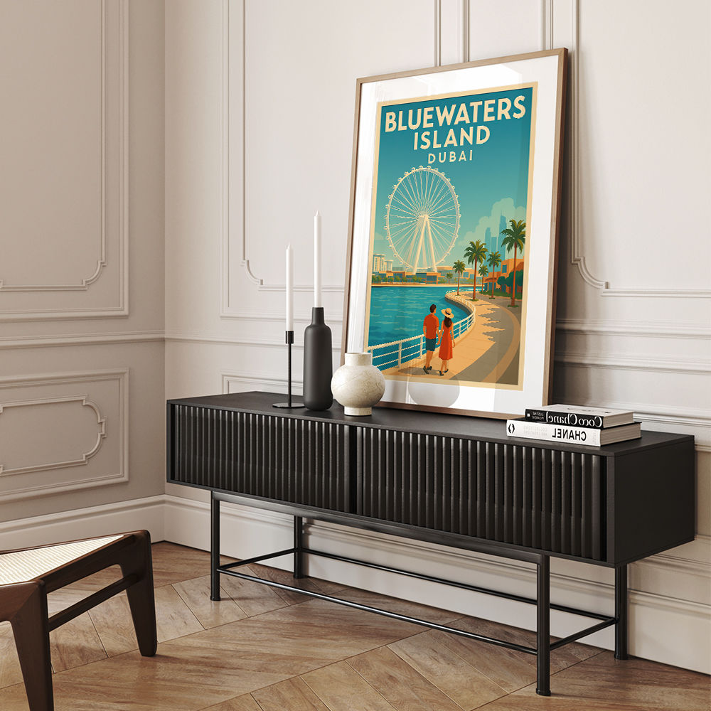 Bluewaters Island Dubai Poster Wall Art