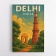 Delhi India Travel Poster 1 Wall Art