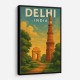 Delhi India Travel Poster 1 Wall Art