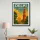 Delhi India Travel Poster 1 Wall Art