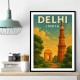 Delhi India Travel Poster 1 Wall Art