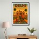 Delhi India Travel Poster Wall Art
